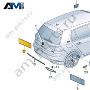 Надпись Golf на крышку багажника 5H08536872ZZ на Volkswagen Golf 8 2019-2026