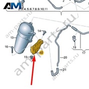 Кронштейн вакуумного ресивера Audi A6 (C7) 2015-2018 4G0809163C