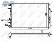 Радиатор охлаждения двигателя NRF (50539) на Audi A4 (B7) 2005-2009 1.6/1.8 (102/163 л.с.)