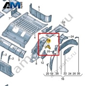 Кронштейн крепления сиденья Volkswagen id3 2020-2024 1EA809321