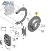 Задние тормозные диски 9Y0615601B для Porsche Cayenne (2017-2024) Диски 19 дюймов