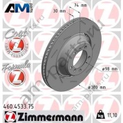 Задний правый тормозной диск ZIMMERMANN 460.4533.75 для Porsche Panamera II