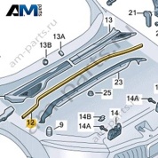 Уплотнитель капота VAG 5E3823723 Skoda 2019-2026