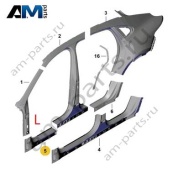 Передняя часть левого порога 95880940300GRV Porsche Cayenne 2017-2024