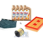 Комплект фильтров для ТО-1/3 Passat B6 1.6 FSI с маслом Shell 5W40