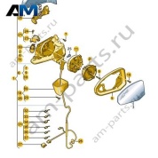 Механизм зеркала правый 4P1857410J9B9 на Ауди А6 С9 2025-2026