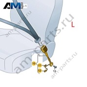 Замок ремня безопасности водителя 8Y0857755AMNB для Ауди Q6 E-tron 2024-2026