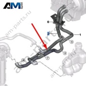 Обратный шланг отопителя BMW X1 F48LCI 2019-2023 20d (B47D) 64219250564