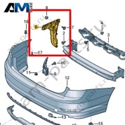 Направляющий профиль Volkswagen Jetta VII 2020-2024 17A807376
