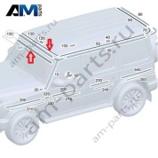 Молдинг стекла водителя сверху Mercedes G-class W465 A4656904700