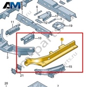 Лонжерон - задняя часть Volkswagen id-Buzz 2023-2024 1N3803101