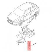 Оригинальный комплект крепления переднего подкрылка Audi A1 (8X) 8X0098629A