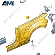 Отрезная деталь - каркас боковины Volkswagen T-Roc Cabrio 2020-2024 2GC809844