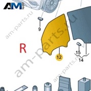 Стекло переднее правое VAG 3CC845202A Volkswagen 2021-2026