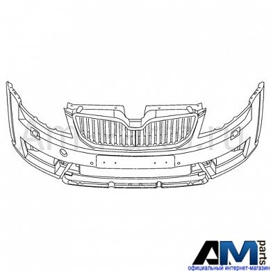 Облицовка бампера для Skoda Octavia A7 5E0807217KКупить оригинальную облицовку бампера Skoda Octavia A7 5E0807217K- Запчасти от дилера