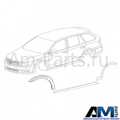 Наклейка для Skoda Octavia A7 5E08535079B9Купить оригинальную наклейку Skoda Octavia A7 5E08535079B9- Выгодные условия