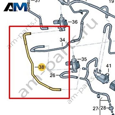 Вакуумный трубопровод VAG 059131622MКупить вакуумный трубопровод 059131622M для Фольксваген/Ауди/Шкода по минимальной цене