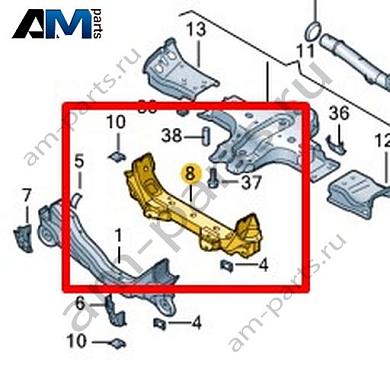 Траверса Volkswagen AMAROK 2017-2022 2H6801451AКупить траверсу 2H6801451A на Фольксваген Амараок 2017-2022- минимальная цена