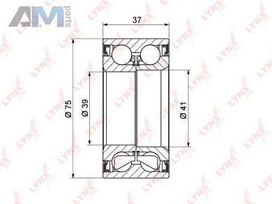Подшипник ступицы передний LYNX для Passat B5 1997-2005 WB-1056