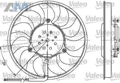 Вентилятор системы охлаждения VALEO (698612) на Audi A4 (B7) 2005-2009 1.9Diesel