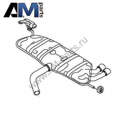 Задний глушитель на Гольф 6 1.4 CAXA 5K6253609S