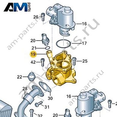 Промежуточный фланец VAG 057131224PКупить промежуточный фланец 057131224P на Фольксваген/Ауди/Шкоду- выгодные цены