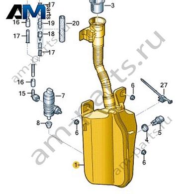 Бачок стеклоомывателя Volkswagen T-Roc 2018-2024 2GA955453DКупить бачок стеклоомывателя 2GA955453D на Фольксваген Т-рок 2018-2024- гарантия наличия