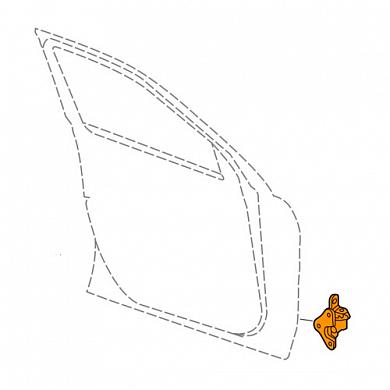 Петля водительской двери нижняя Mercedes S-class W222 A2227205101