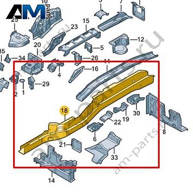 Лонжерон Volkswagen id-Buzz 2023-2024 1N3803506Купить лонжерон 1N3803506 на Фольксваген id-Buzz 2023-2024- минимальная цена