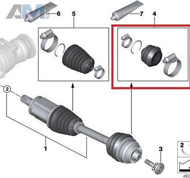 Пыльник наружного ШРУСа 31608657723 на BMW 5 Серии (G30) 2017-2023