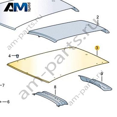 Крыша Volkswagen Taigo 2022-2024 2G7817101Купить крышу 2G7817101 для Фольксваген Тайго 2022-2024- бесплатная доставка