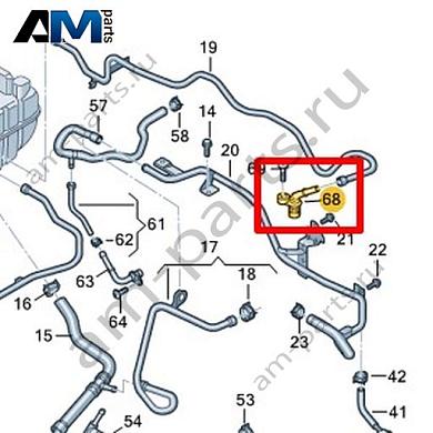 Штуцер охлаждающей жидкости VAG 0XW121670Купить штуцер охлаждающей жидкости 0XW121670 на Фольксваген/Ауди/Шкоду по минимальной цене