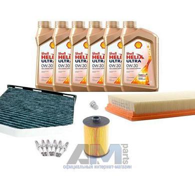 Комплект фильтров для ТО-2/4 Passat B7 3.6 R36 с маслом Shell 5W40