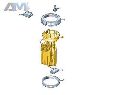 Модуль подачи топлива 7E0919088N  Volkswagen Caravelle T6 (2019-2023) 2.0TDI (199 л.с.) CXEC