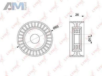 Ролик натяжного механизма LYNX для Mercedes Vito 2010-2014 II (W639) 2.2 л. (136 л.с.) PB-5299