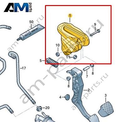 Опорный кронштейн VAG 1K0721373MКупить опорный кронштейн 1K0721373M для Фольксваген/Ауди/Шкода- выгодные цены