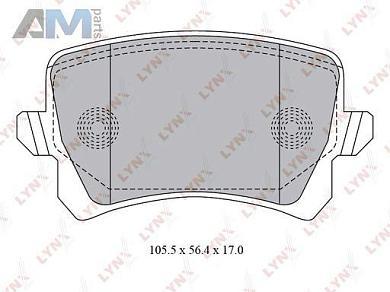 Колодки тормозные задние LYNX для Passat B6 2005-2011 BD-8030