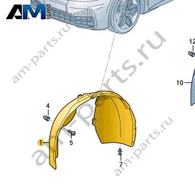 Подкрылок VAG 10E809958CКупить подкрылок 10E809958C на Фольксваген/Ауди/Шкоду- акция