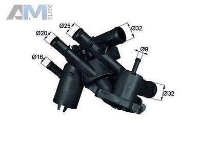 Термостат охлаждающей жидкости MAHLE/KNECHT (TM3100) для Audi A4 (B7) 2005-2009 2.0Diesel