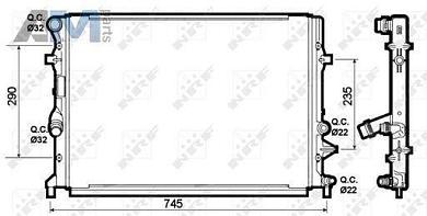 Радиатор охлаждения двигателя NRF (53139) на Skoda Yeti (2009-2018) 1.2TSI