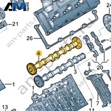 Распределительный вал VAG 059109021HAКупить распределительный вал 059109021HA Фольксваген/Ауди/Шкода- минимальная цена