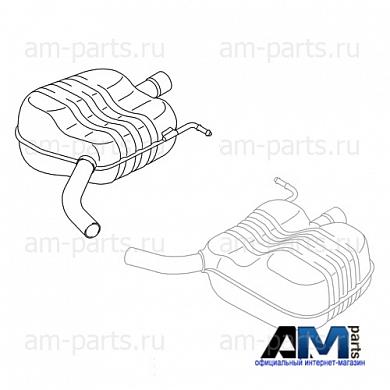 Задняя часть глушителя (R) Фольксваген Пассат Б8 2.0TFSI (220 л.с.) CXDA 3G0253609AF