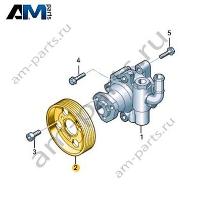 Шкив клинового ремня VAG 04L145255Купить шкив клинового ремня 04L145255 на Фольксваген/Ауди/Шкоду- выгодные цены