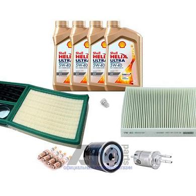 Комплект фильтров для ТО-4 Fabia 1.4MPI с маслом Shell 5W40