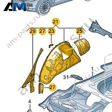 Внутренняя часть колесной арки Volkswagen T-Roc 2018-2024 2GA809852AКупить внутреннюю часть колесной арки 2GA809852A для Фольксваген Т-рок 2018-2024- гарантия наличия