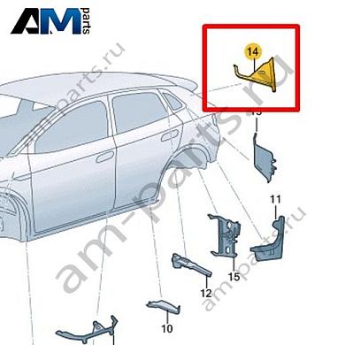 Перегородка стойки D Volkswagen id4/id5 2021-2024 11E864638Купить перегородку стойки D 11E864638 на Фольксваген id4/id5 2021-2024- гарантия наличия