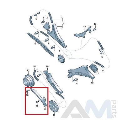 Успокоитель цепи масляного насоса для Volkswagen Touareg III (2018-2023) 3.0TFSI 06M109469G