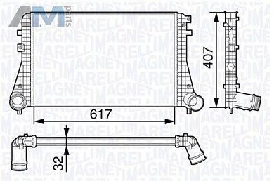 Интеркулер MAGNETI MARELLI (351319202850) на Volkswagen Tiguan I рестайлинг 2.0 дизель