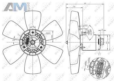 Дополнительный вентилятор NRF (47421) на Audi A4 (B7) 2005-2009 1.6/1.8 (102/163 л.с.)
