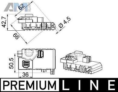 Регулятор вентилятора салона MAHLE/KNECHT (ABR56000P) для Audi Q5 (8R) 2008-2017 3.2FSI